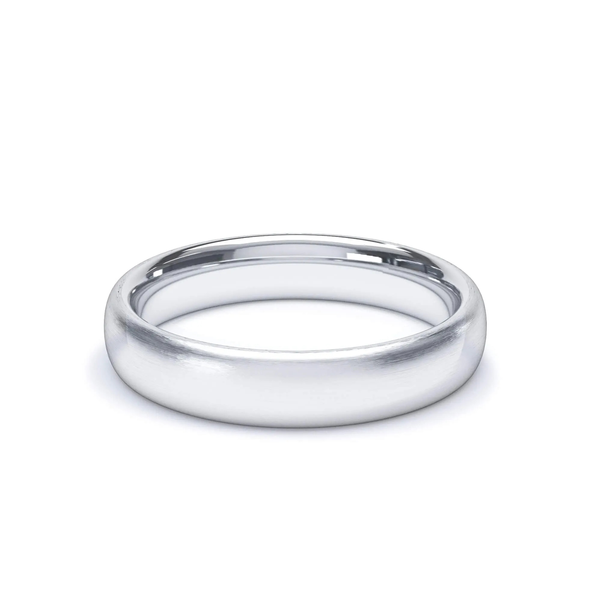 - Oval Profile Satin Polish Wedding Ring 950 Platinum