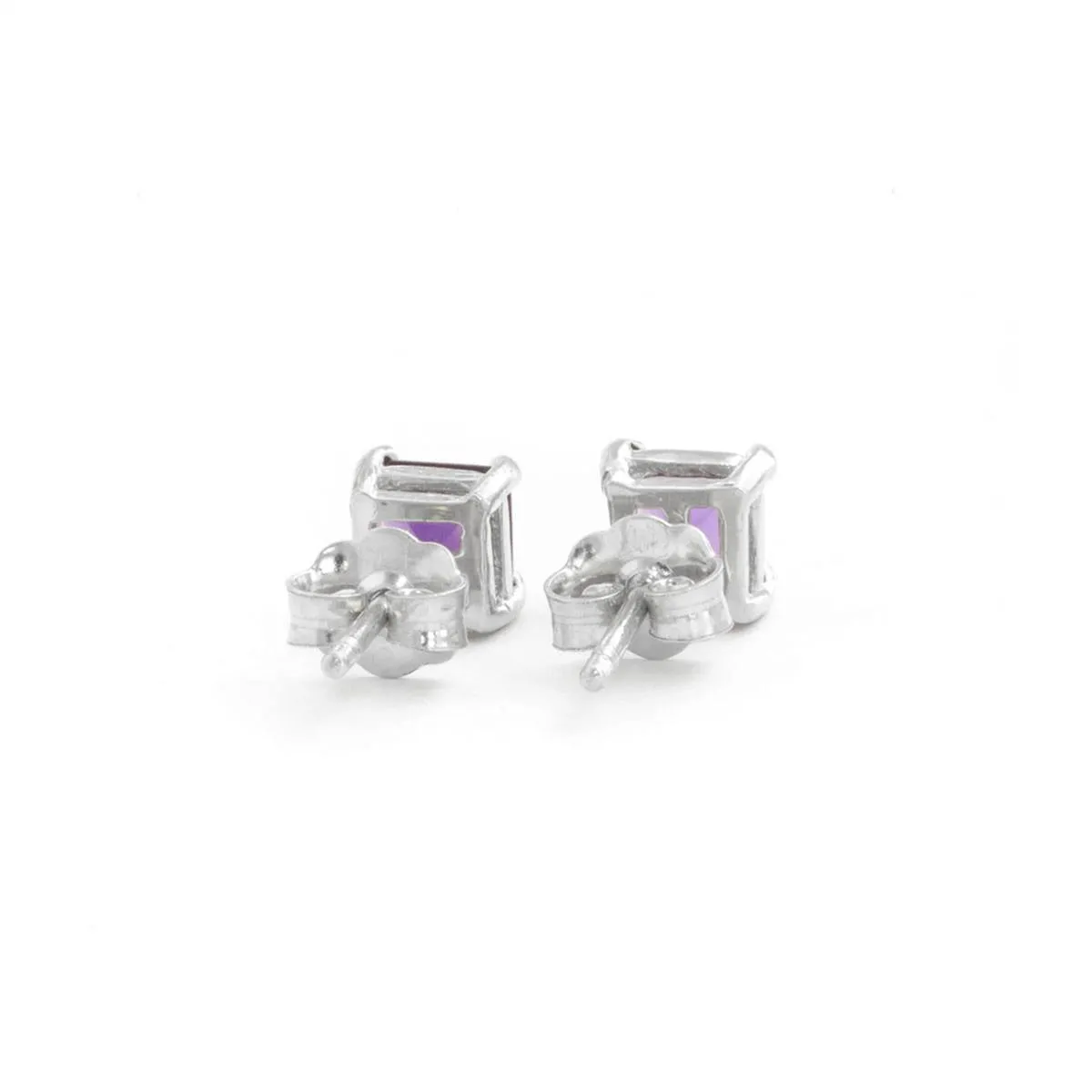 0.65 Carat 14K Solid White Gold Paradisio Amethyst Earrings