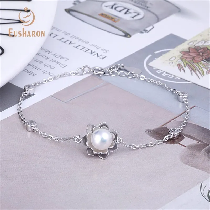 10 PCS Lotus Flower Edison Freshwater Pearl Pendant Necklace Bracelet Ring Jewelry Set