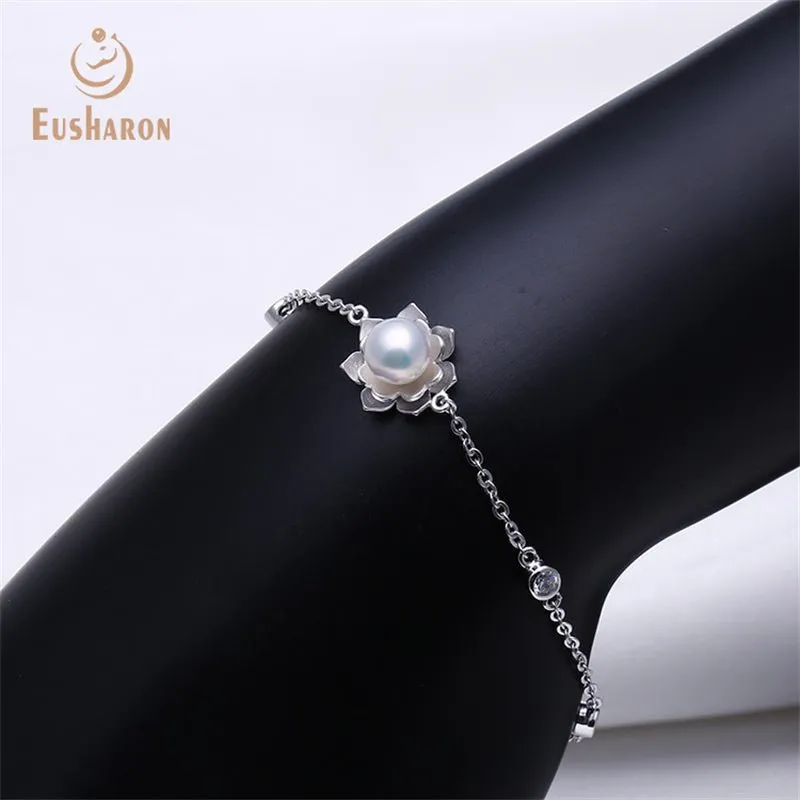 10 PCS Lotus Flower Edison Freshwater Pearl Pendant Necklace Bracelet Ring Jewelry Set