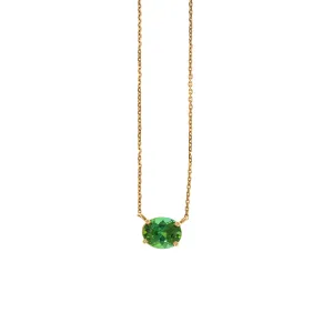 14k Green Tourmaline Necklace