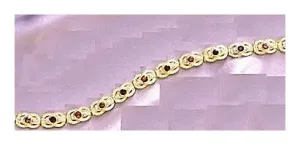 14k Queen Hera Garnet and Diamond Bracelet