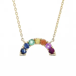 14k Rainbow Necklace