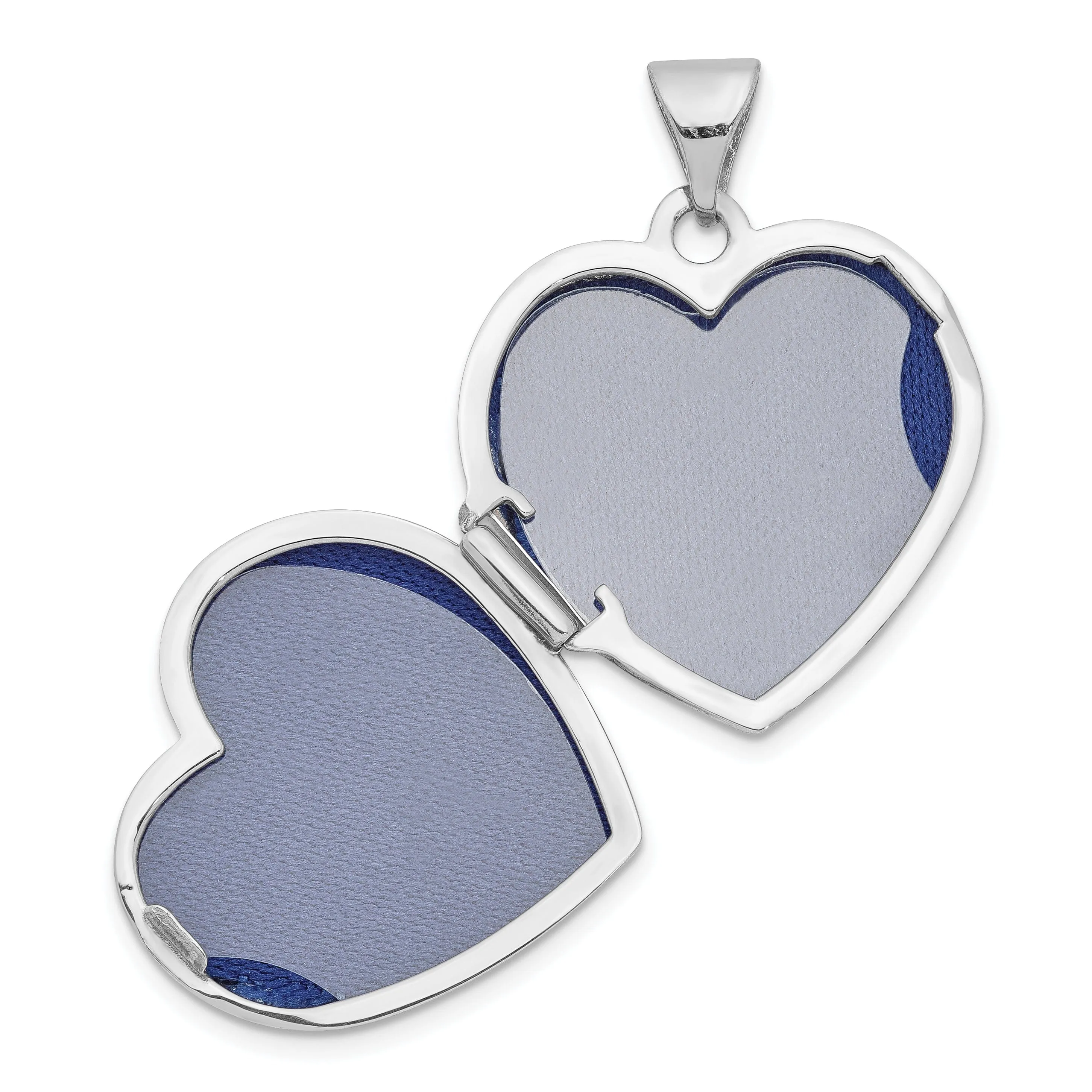 14k White Gold Heart withTree Locket