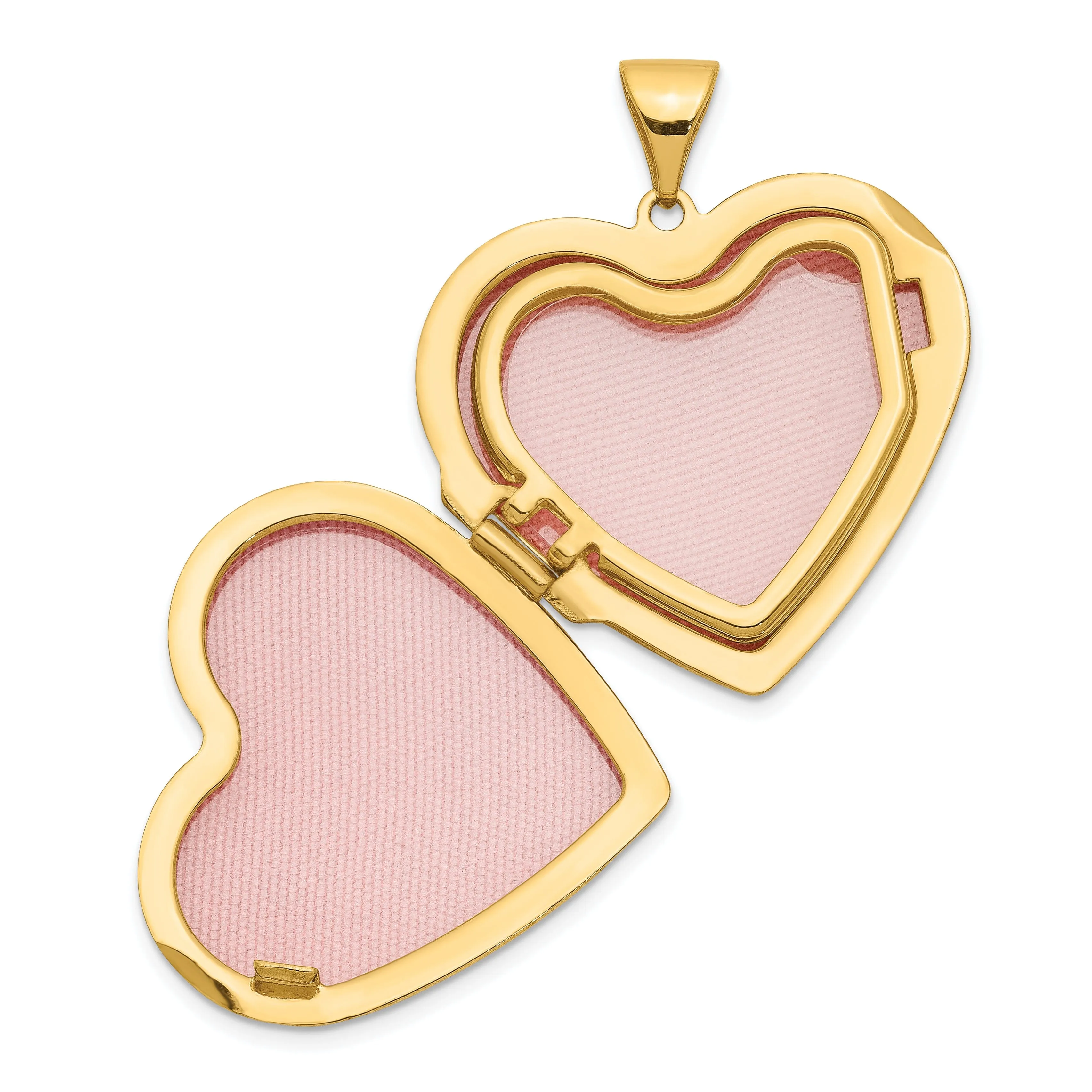 14k Yellow Gold Diamond Family Heart Locket