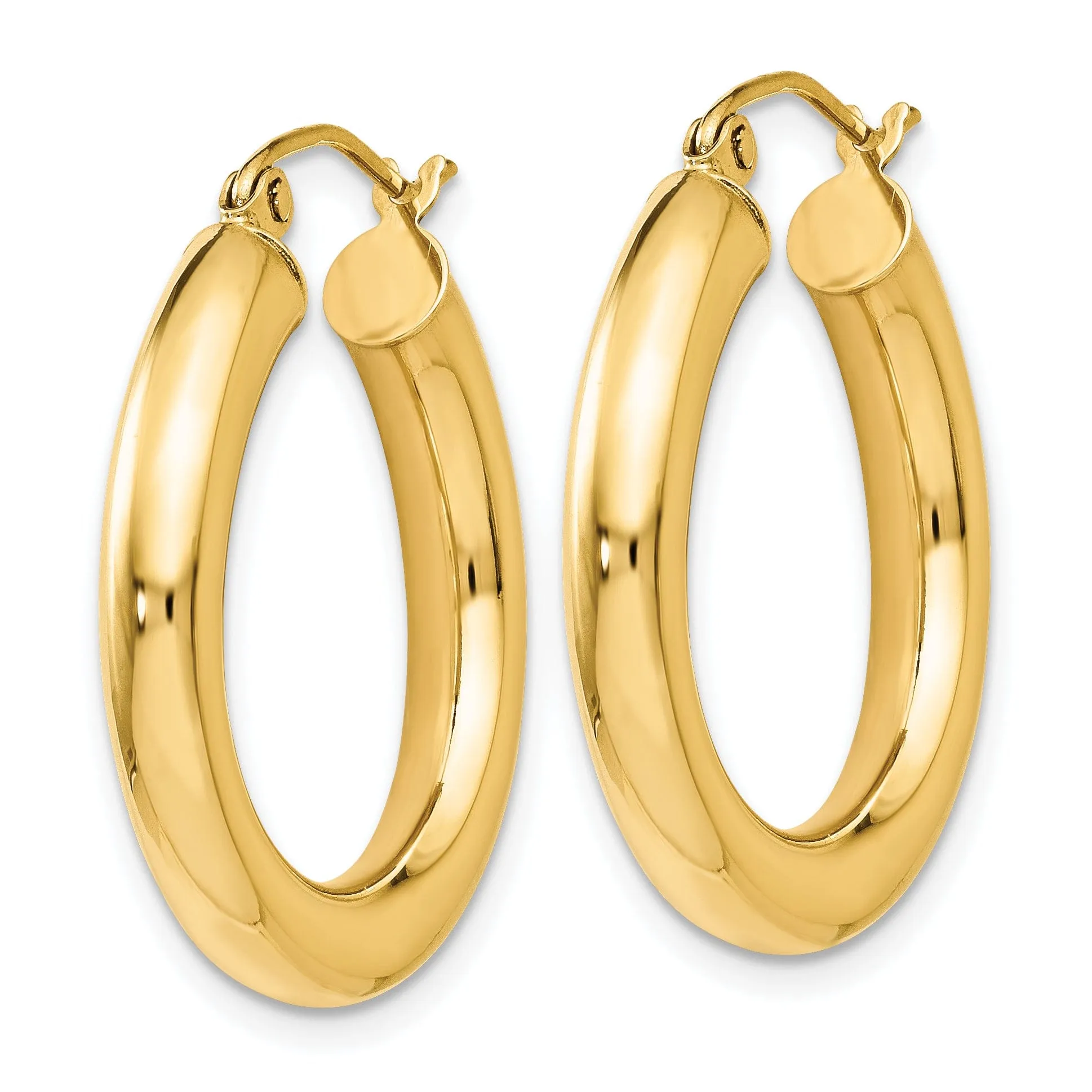 14k Yellow Gold Lightweight Hoop Earrings