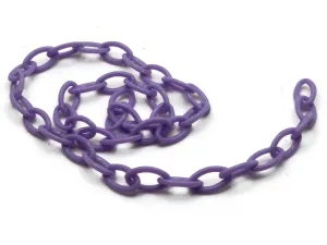 15.75 Inch Purple Plastic Oval Chain - 40cm chain - 13x8mm Links