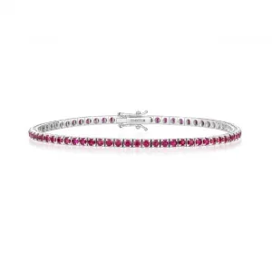 18ct White Gold Ruby Bracelet BDQ201WR