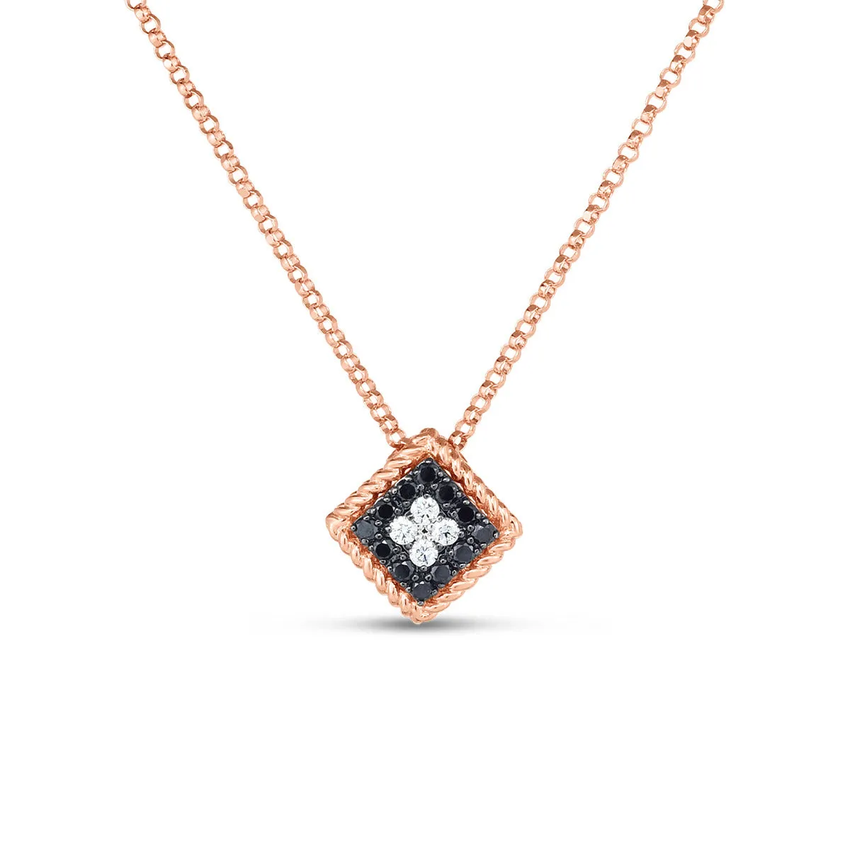 18K Palazzo Ducale Black and White Diamond Small Pendant