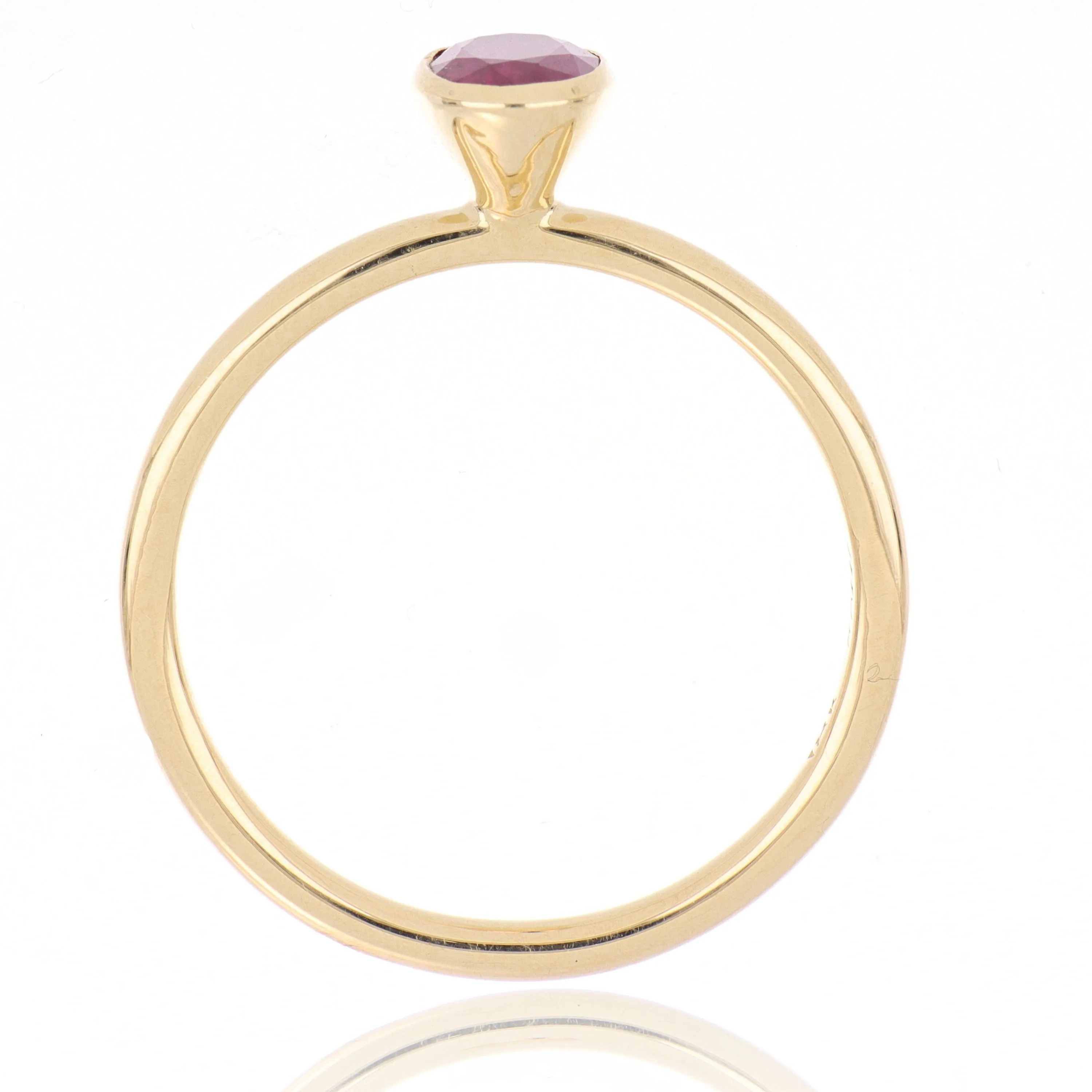 18k Yellow Gold Ruby Yum Drop RIng