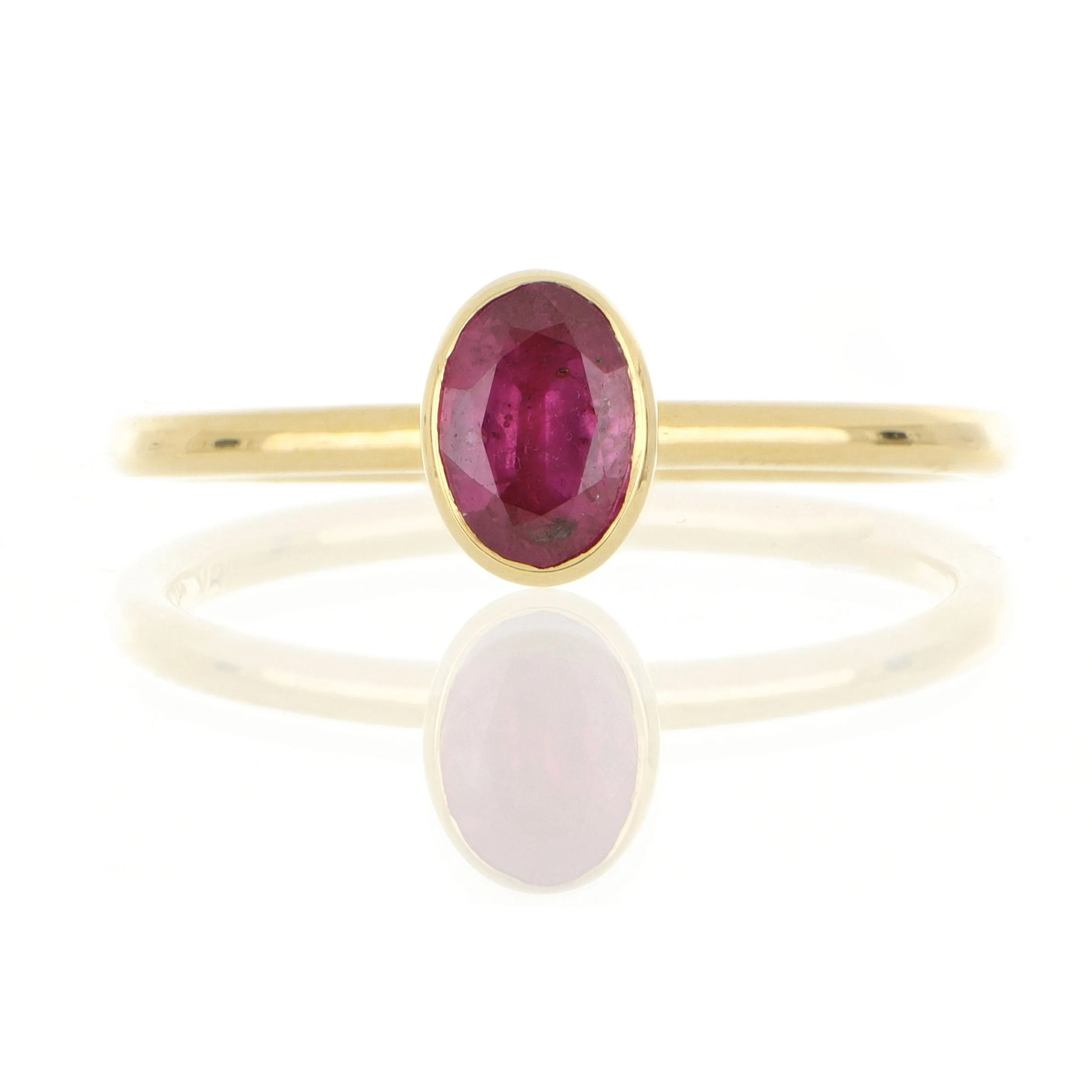 18k Yellow Gold Ruby Yum Drop RIng