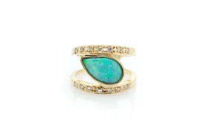 2.2 ct Opal and Diamond Ring