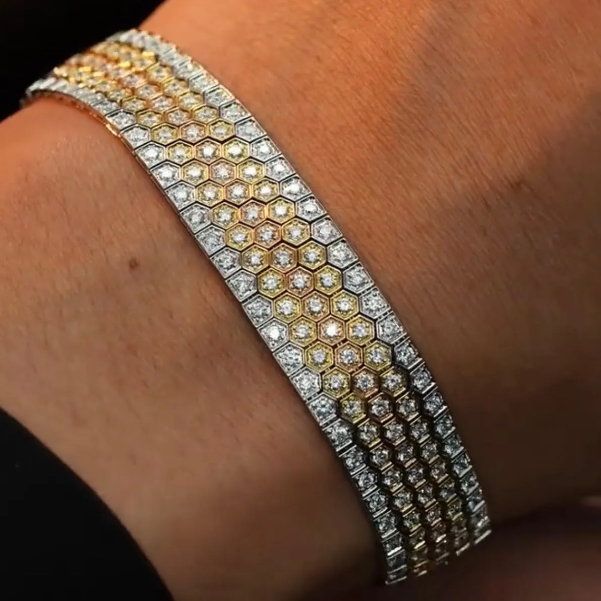 5 Rows Honeycomb Bracelet