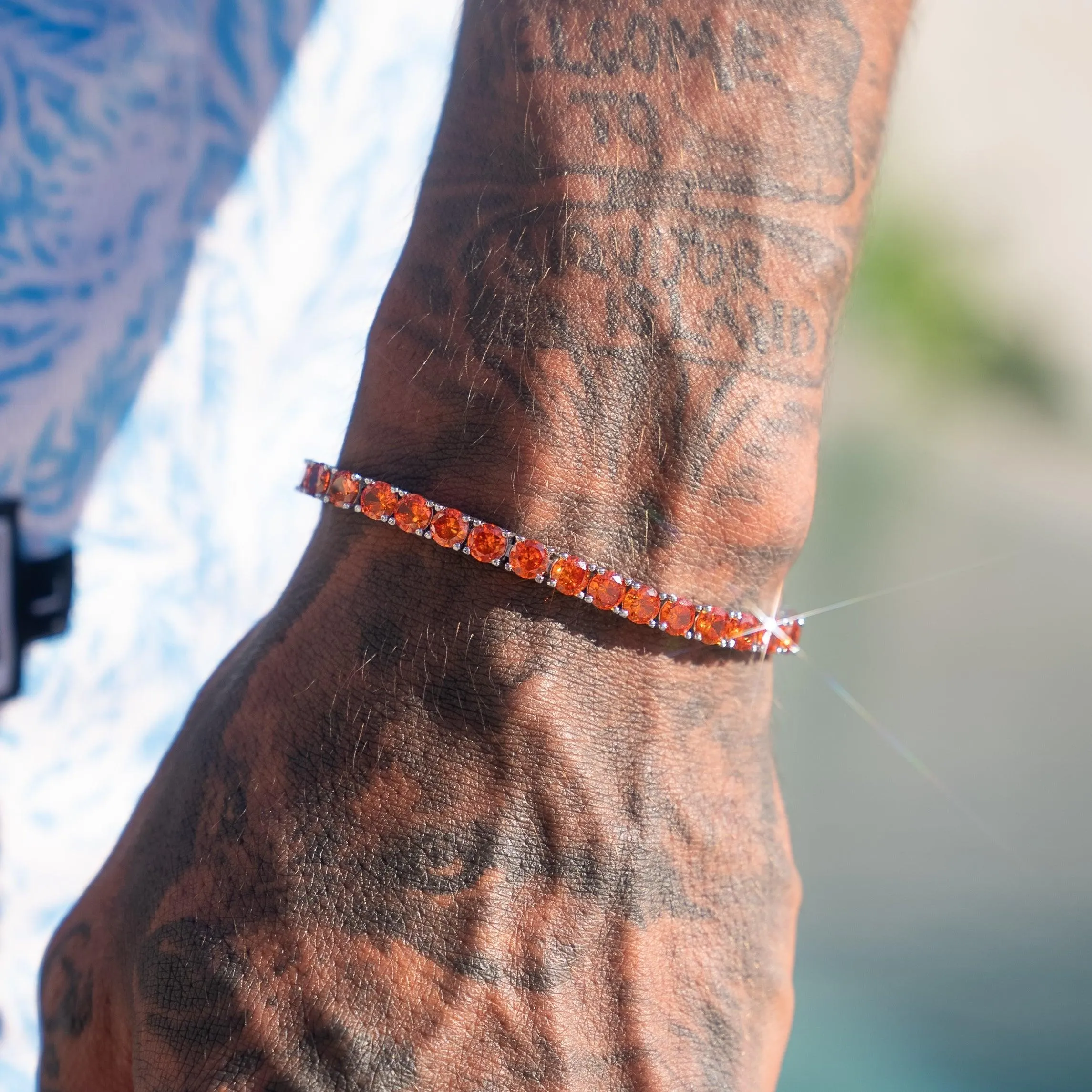 5mm Tennis Bracelet - Red Ruby