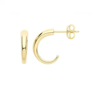 9ct Yellow Gold Stud Hoop Earrings ER1184