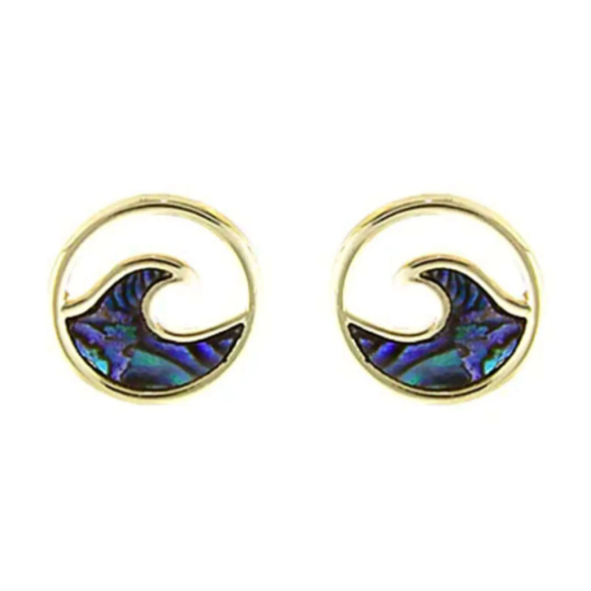 Abalone Ocean Wave Earrings