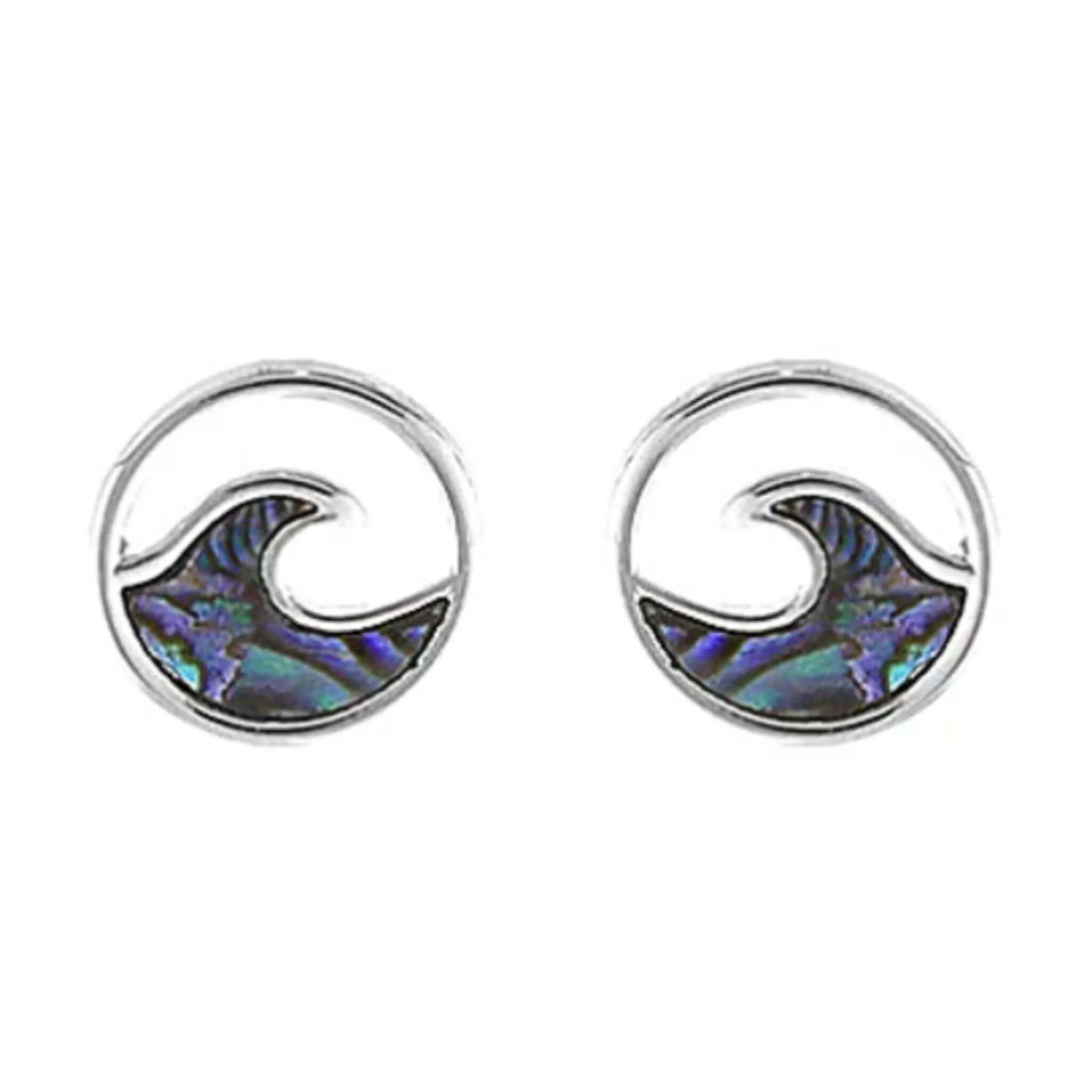 Abalone Ocean Wave Earrings