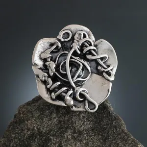 Abstract Vine Flower Ring