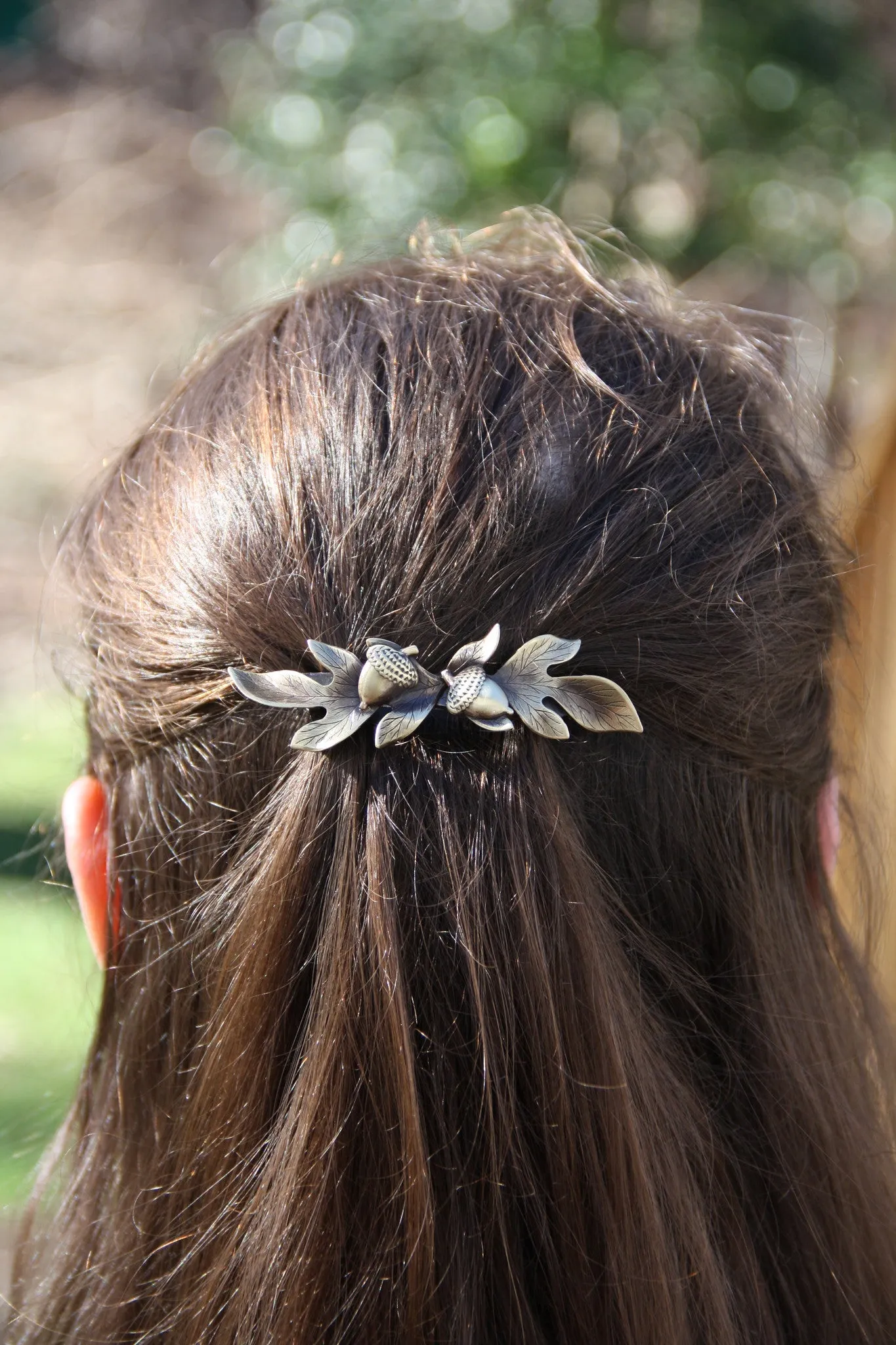 Acorns & Leaves Barrette