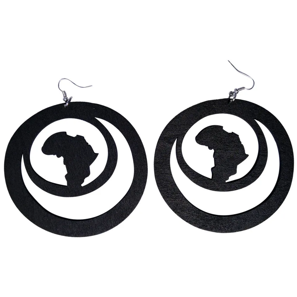 Africa within earrings (3 colors)  | Africa shaped | African | Natural hair | Afrocentric | jewelry