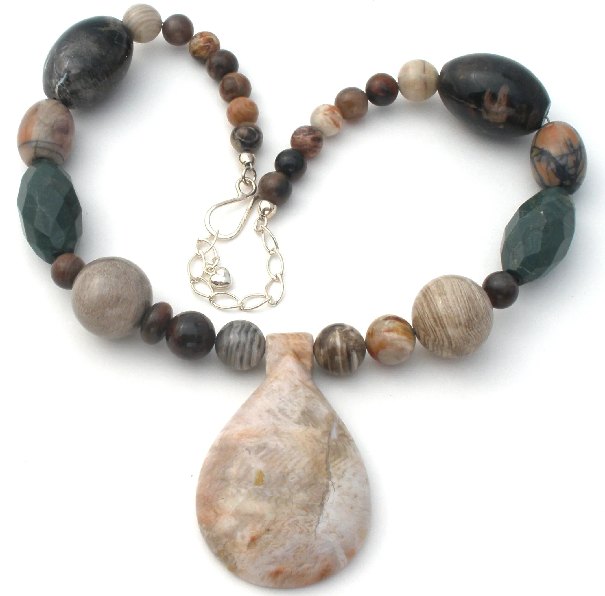 Agate & Jasper Bead Necklace by Jay King