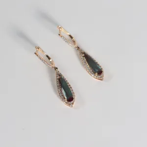 Alexandrite   Diamond Drop Earrings