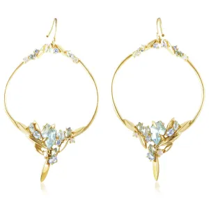 Alexis Bittar 18kt Yellow Gold Diamond & Gem Marquise Earrings FN41E016