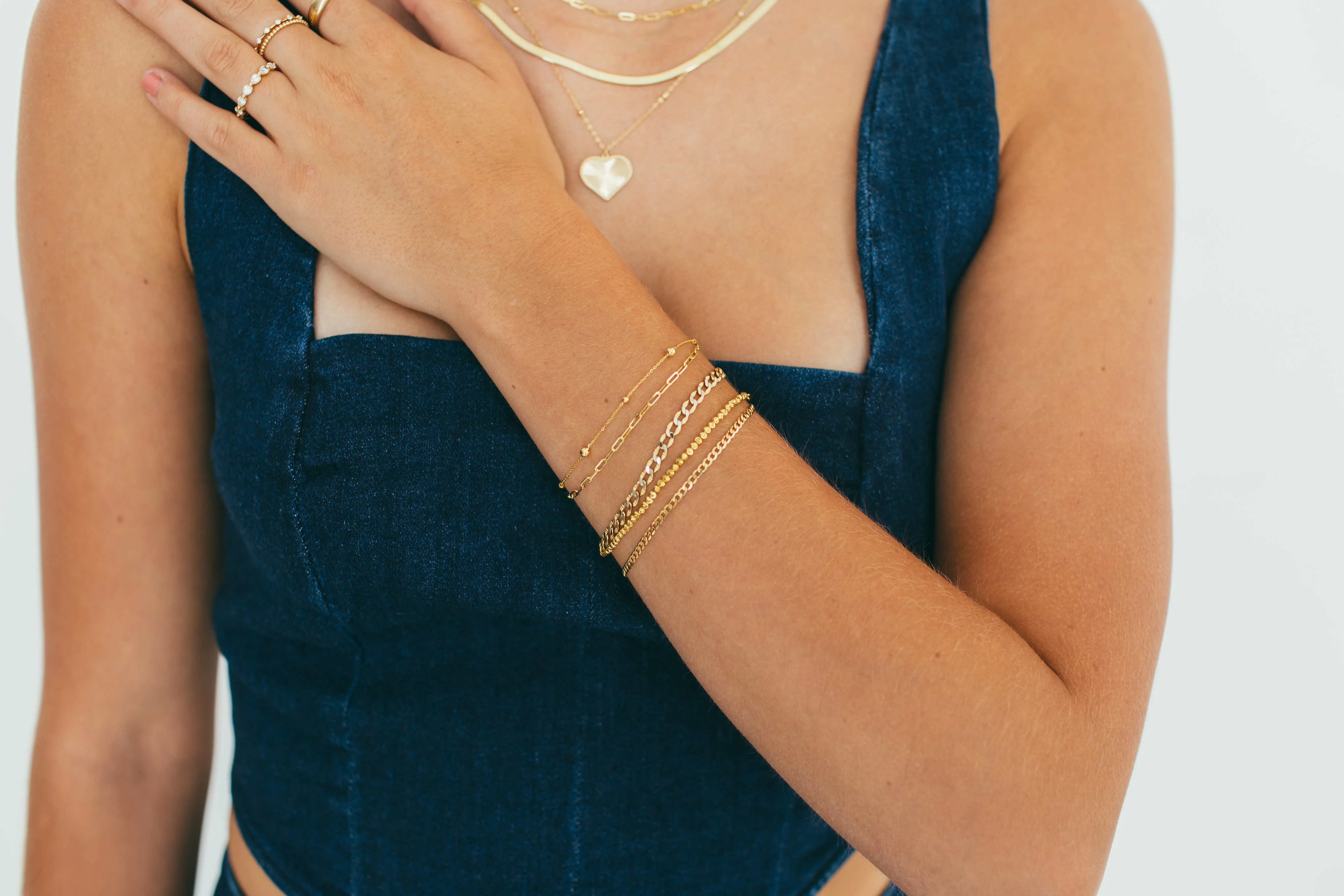 Alternating Gold Bead Bracelet