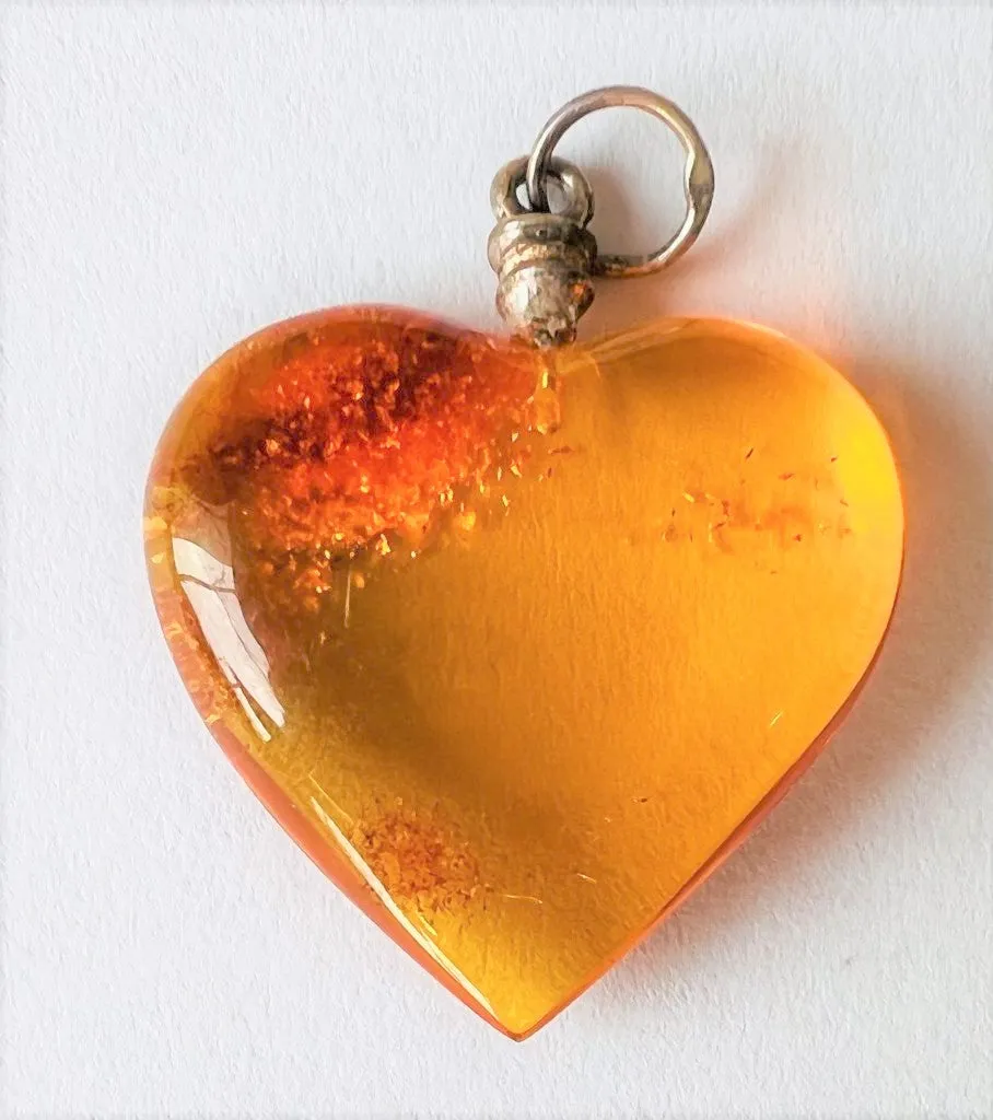 Amber Heart Pendant (2096)