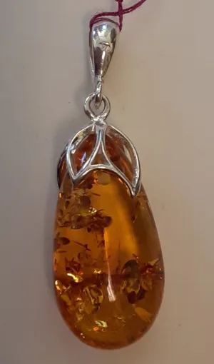 Amber Pendant - Baltic Drop