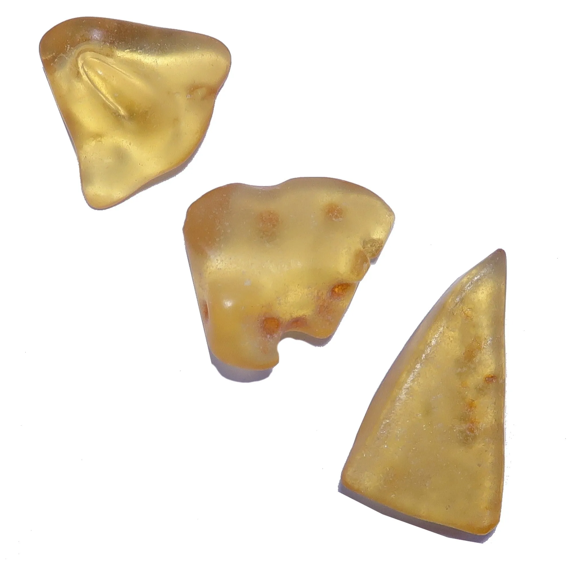 Amber Raw Crystal Set 3 Sunny Gems in Case