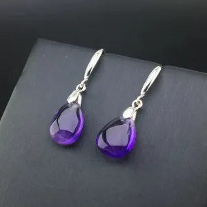 Amethyst Earrings Crystal Point Gemstone Earrings Dangle Crystal Boho Earring Drop Earrings Gem Stone Drop Gift For Her Anniversary Gifts