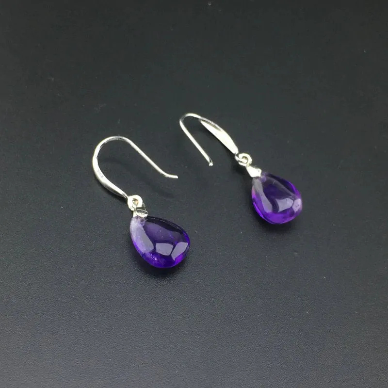 Amethyst Earrings Crystal Point Gemstone Earrings Dangle Crystal Boho Earring Drop Earrings Gem Stone Drop Gift For Her Anniversary Gifts