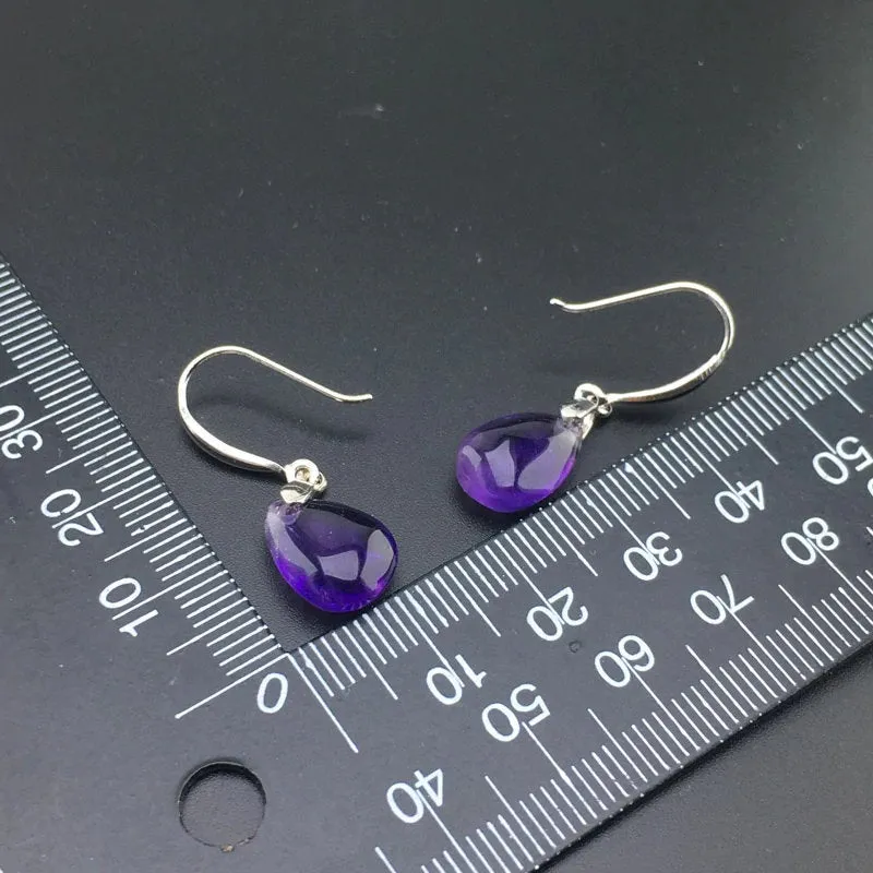 Amethyst Earrings Crystal Point Gemstone Earrings Dangle Crystal Boho Earring Drop Earrings Gem Stone Drop Gift For Her Anniversary Gifts