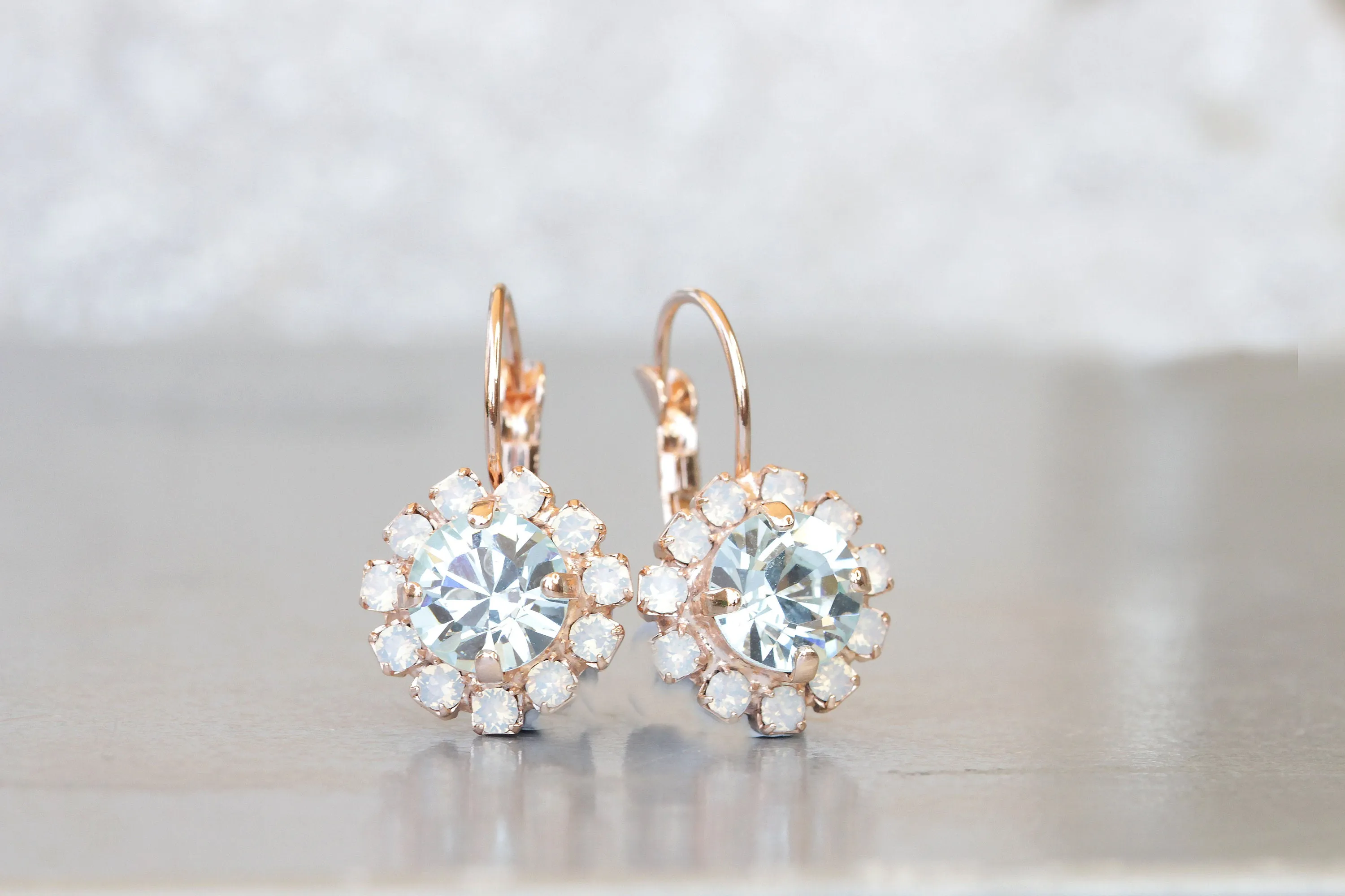 AQUAMARINE Bridesmaid EARRINGS