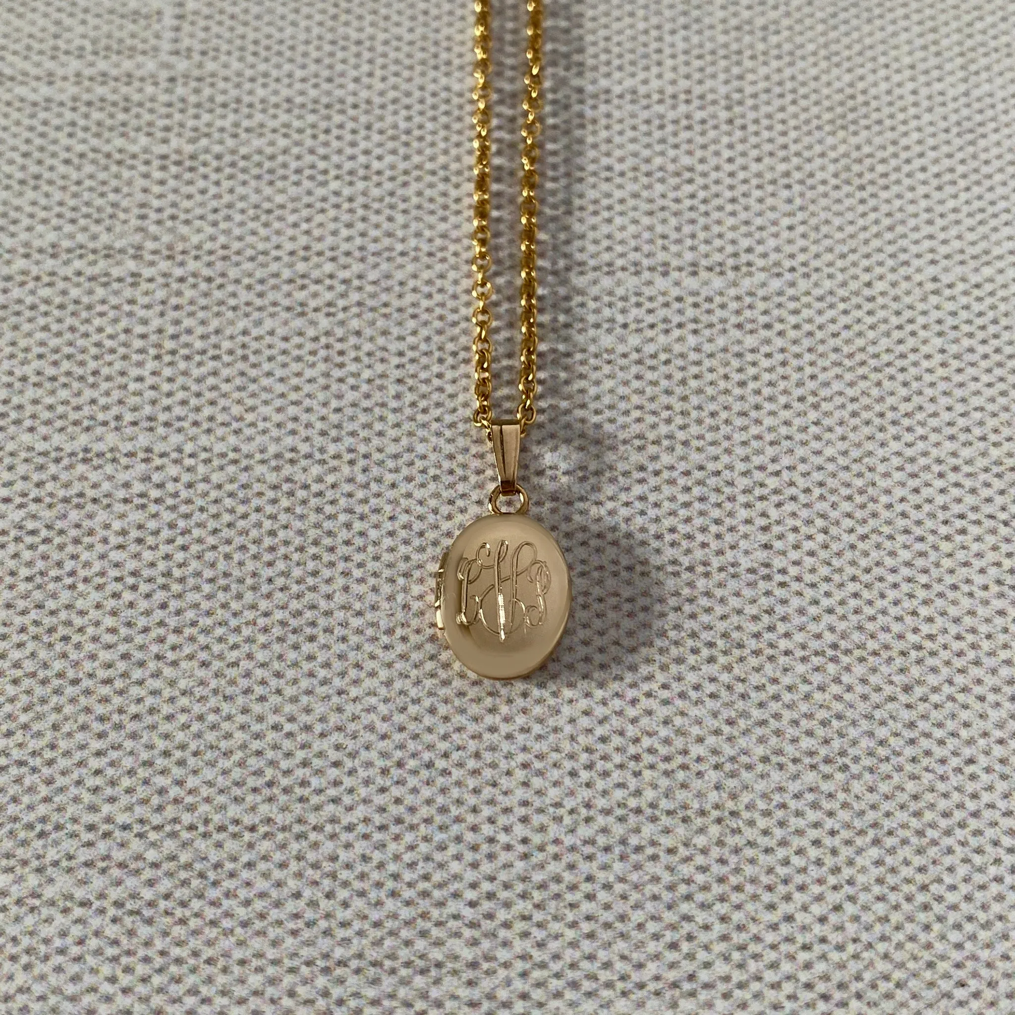 Baby 14K Gold Filled Oval Locket Necklace