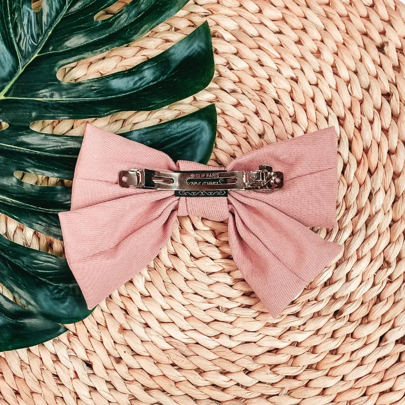 Back to School Bow in Dusty Pink