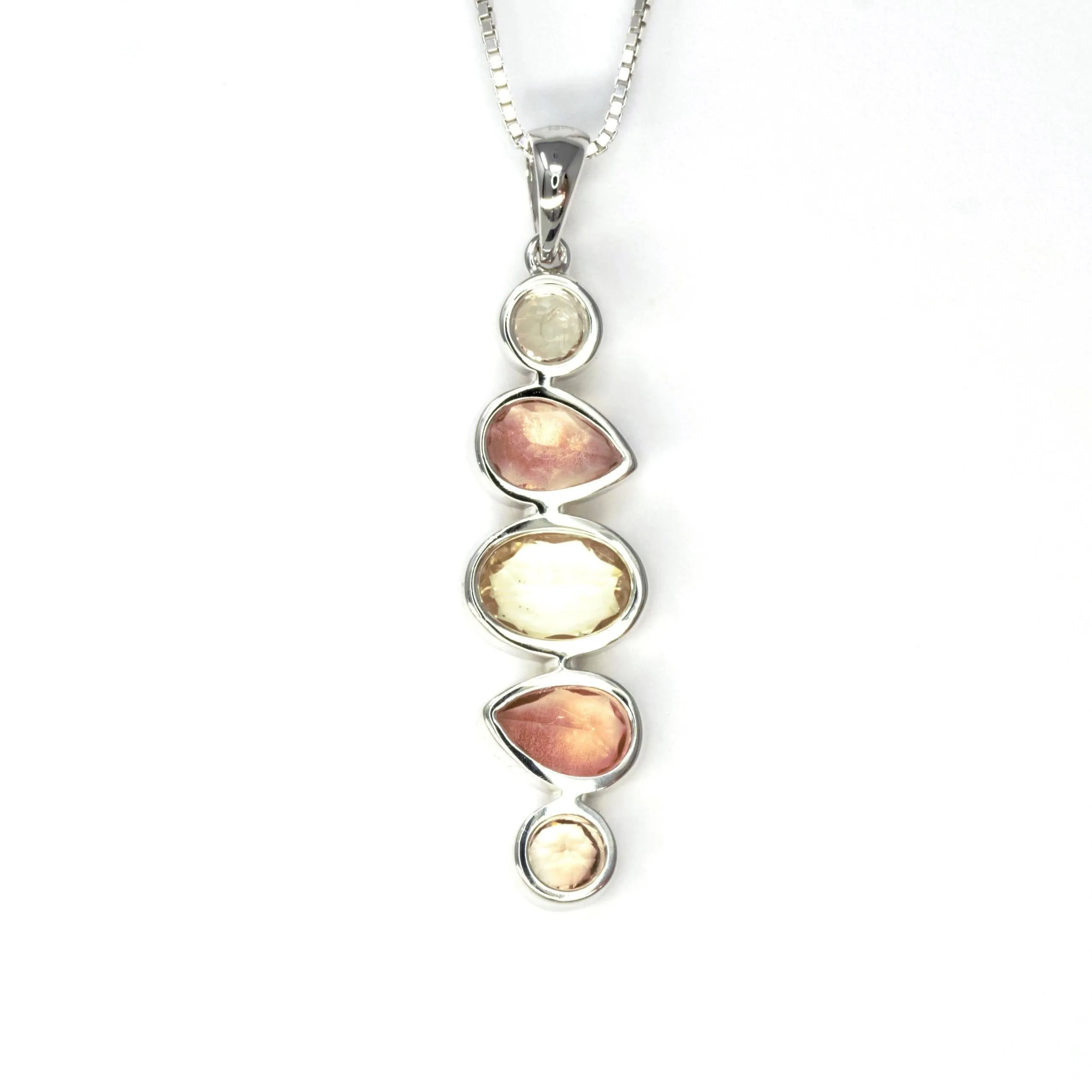 Baikalla™ "Savannah" 14k Gold Natural  5 Oregon Sunstones Pendant Necklace