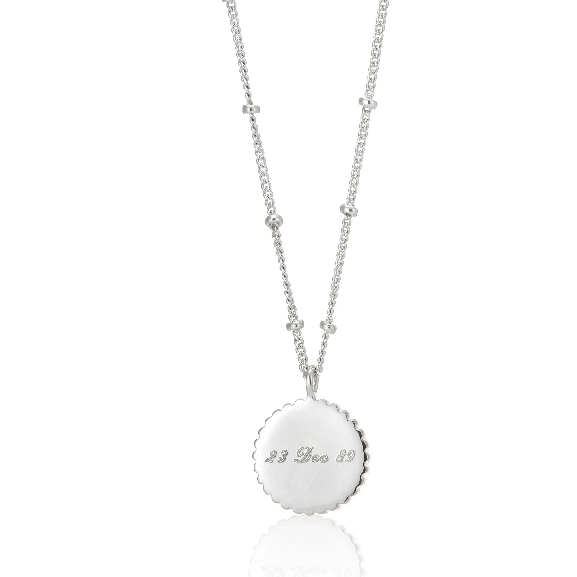 Barcelona Silver April Crystal Birthstone Necklace