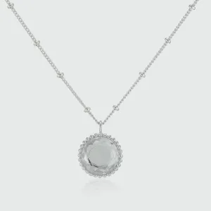 Barcelona Silver April Crystal Birthstone Necklace