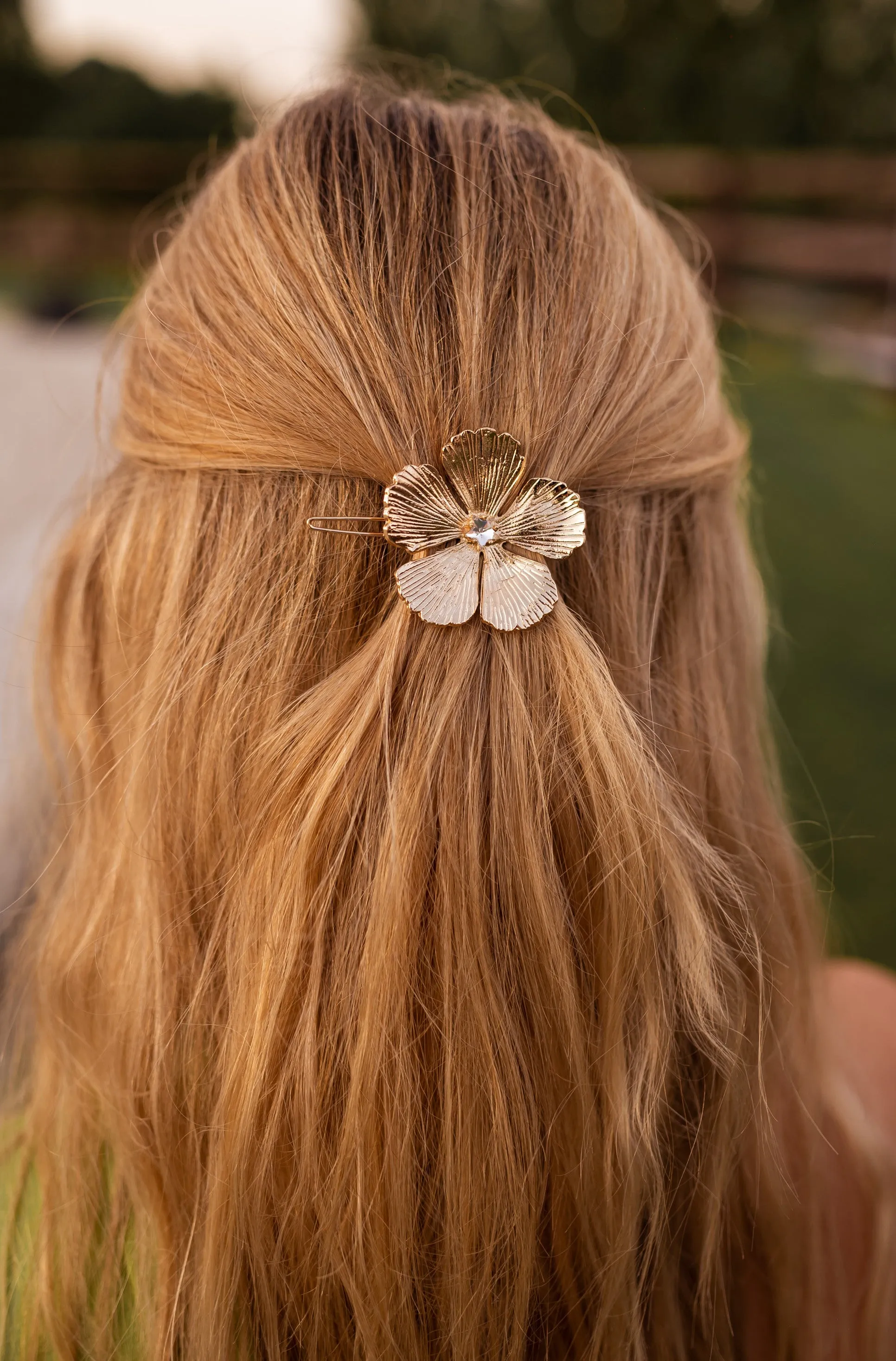 Barrette Fleur - dorée