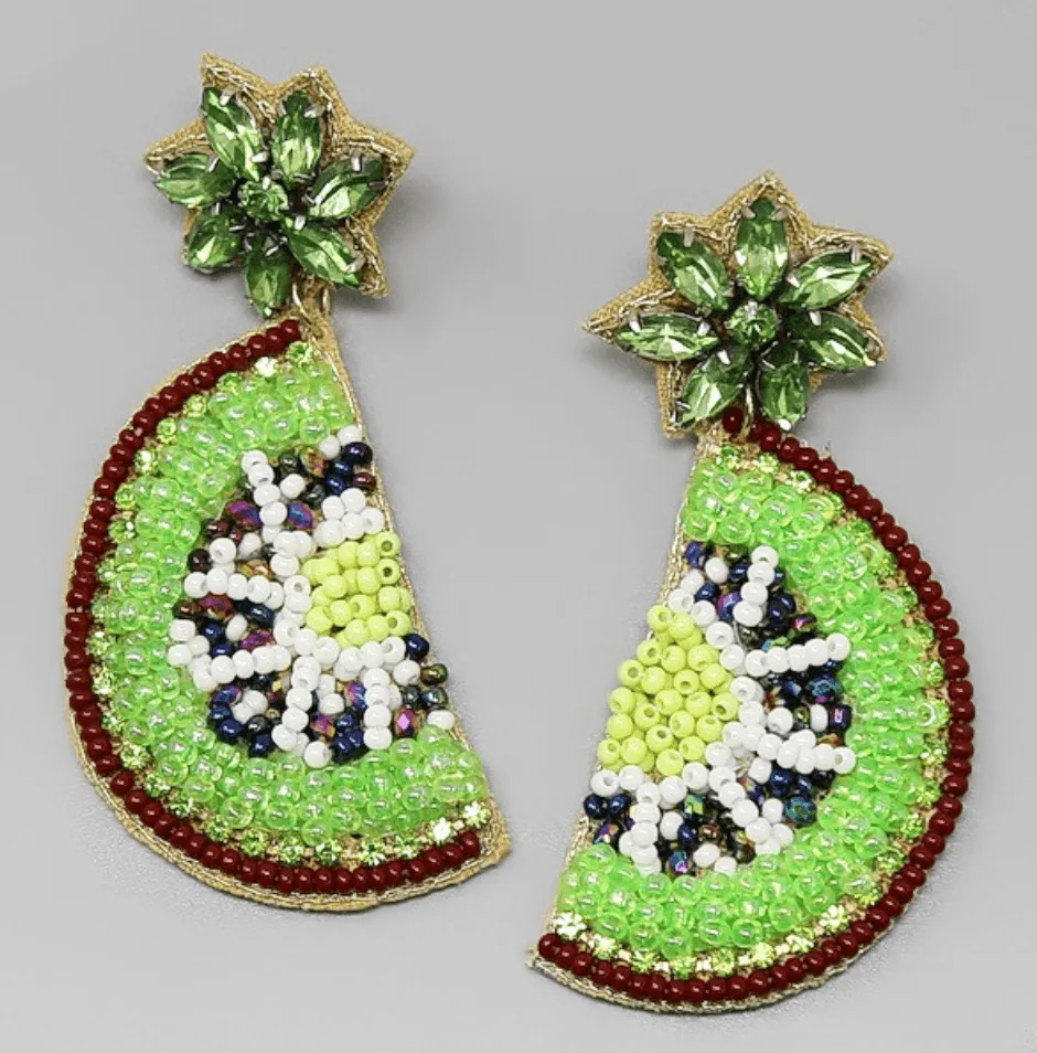 Beaded Fruit Earrings in a Veriety of styles