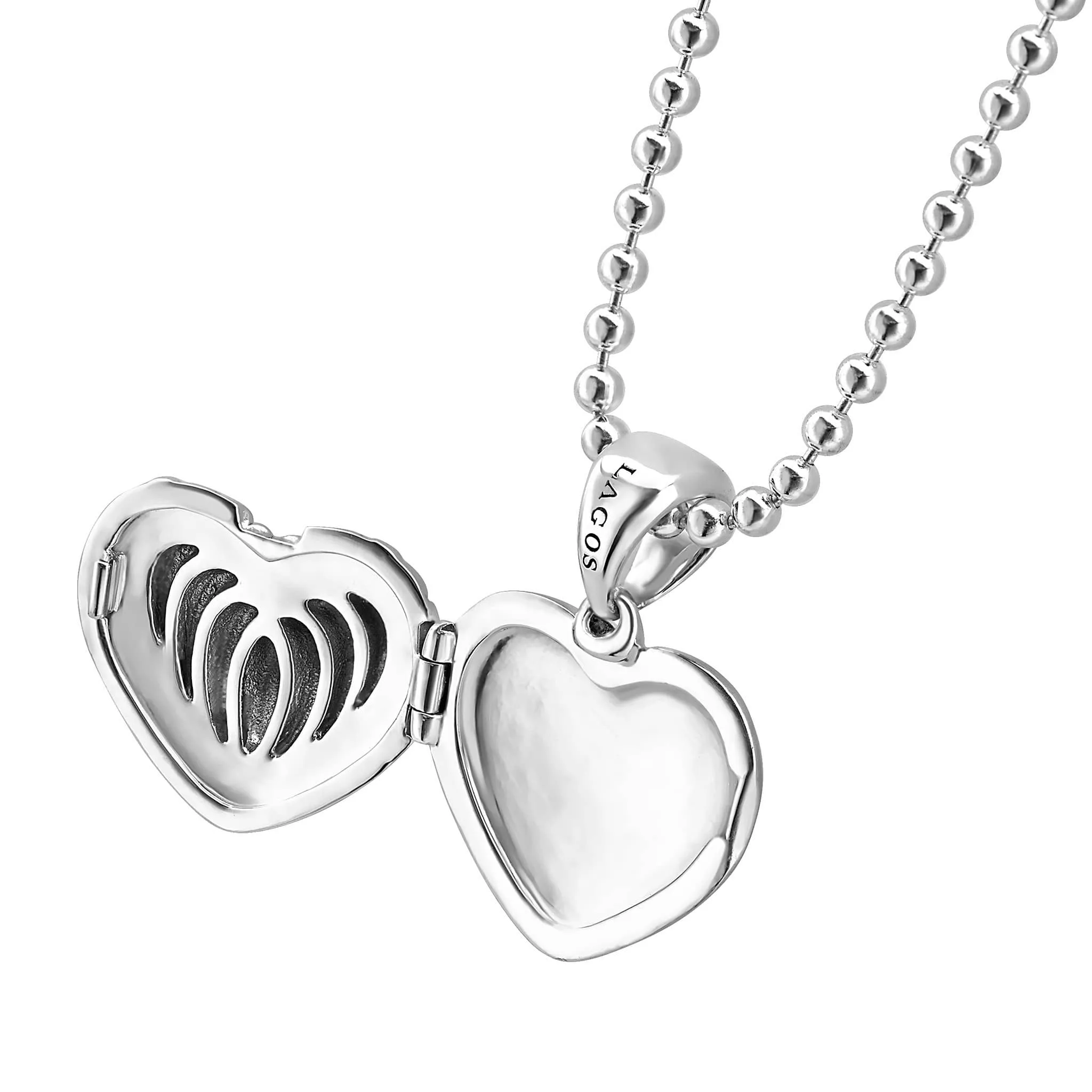 Beloved Fluted Heart Locket Necklace