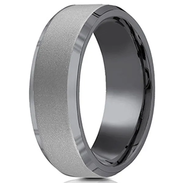 Benchmark Tantalum Powder Coated Satin Finish Wedding Band