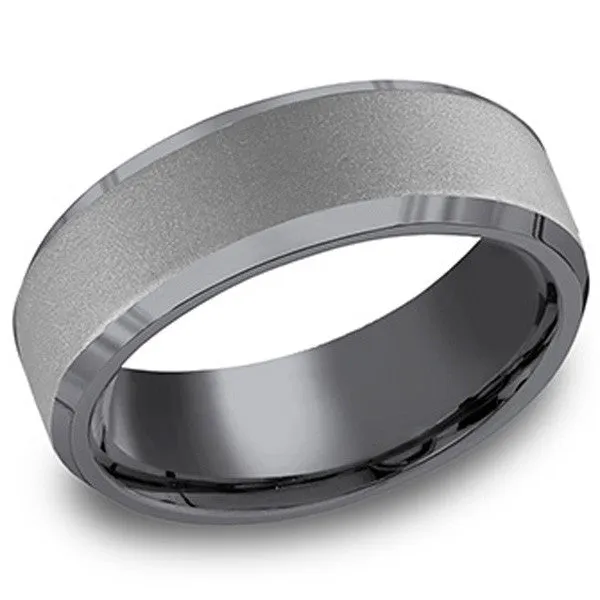 Benchmark Tantalum Powder Coated Satin Finish Wedding Band