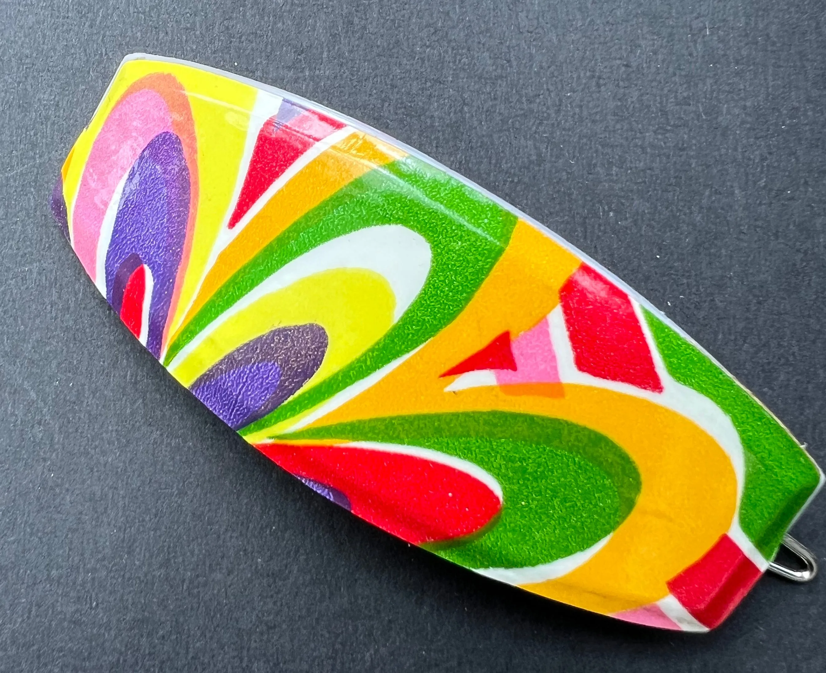 Big Psychedelic 1960s Hair Clips