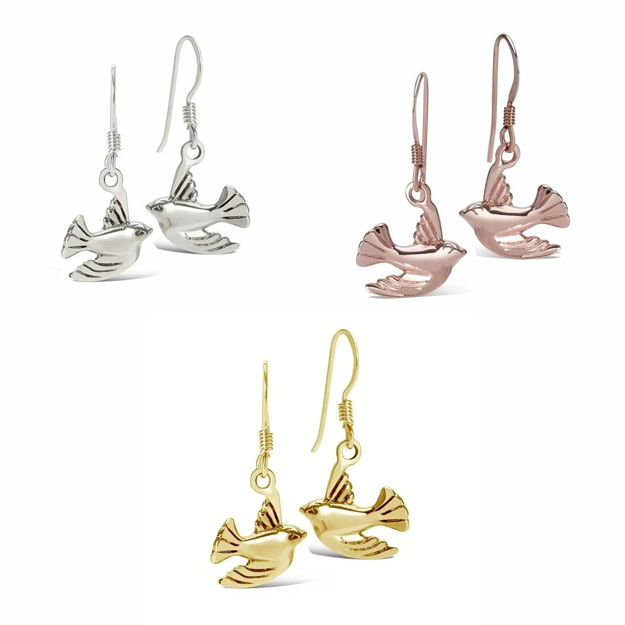 Bird Earrings | Gold