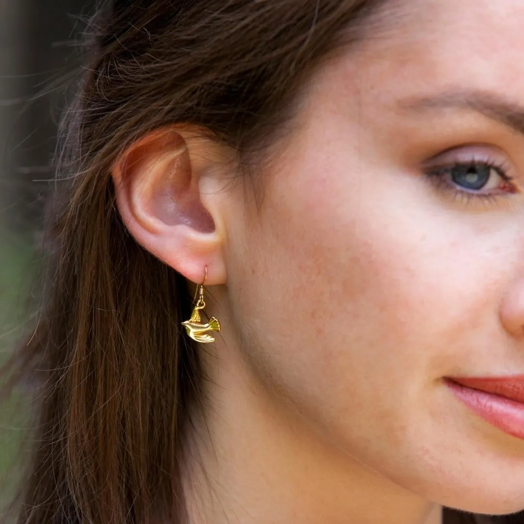 Bird Earrings | Gold