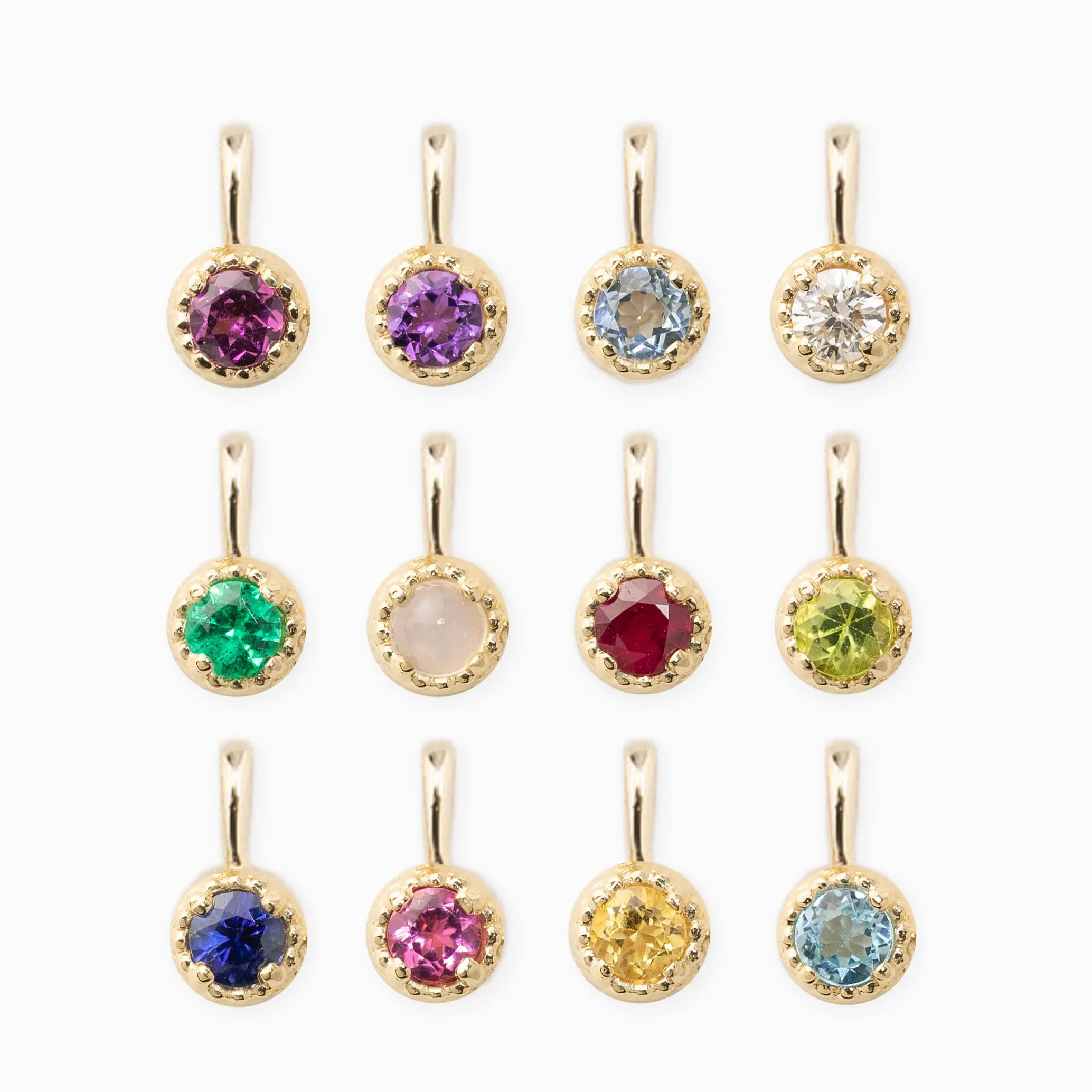 Birthstone 3.0mm Dahlia Charm