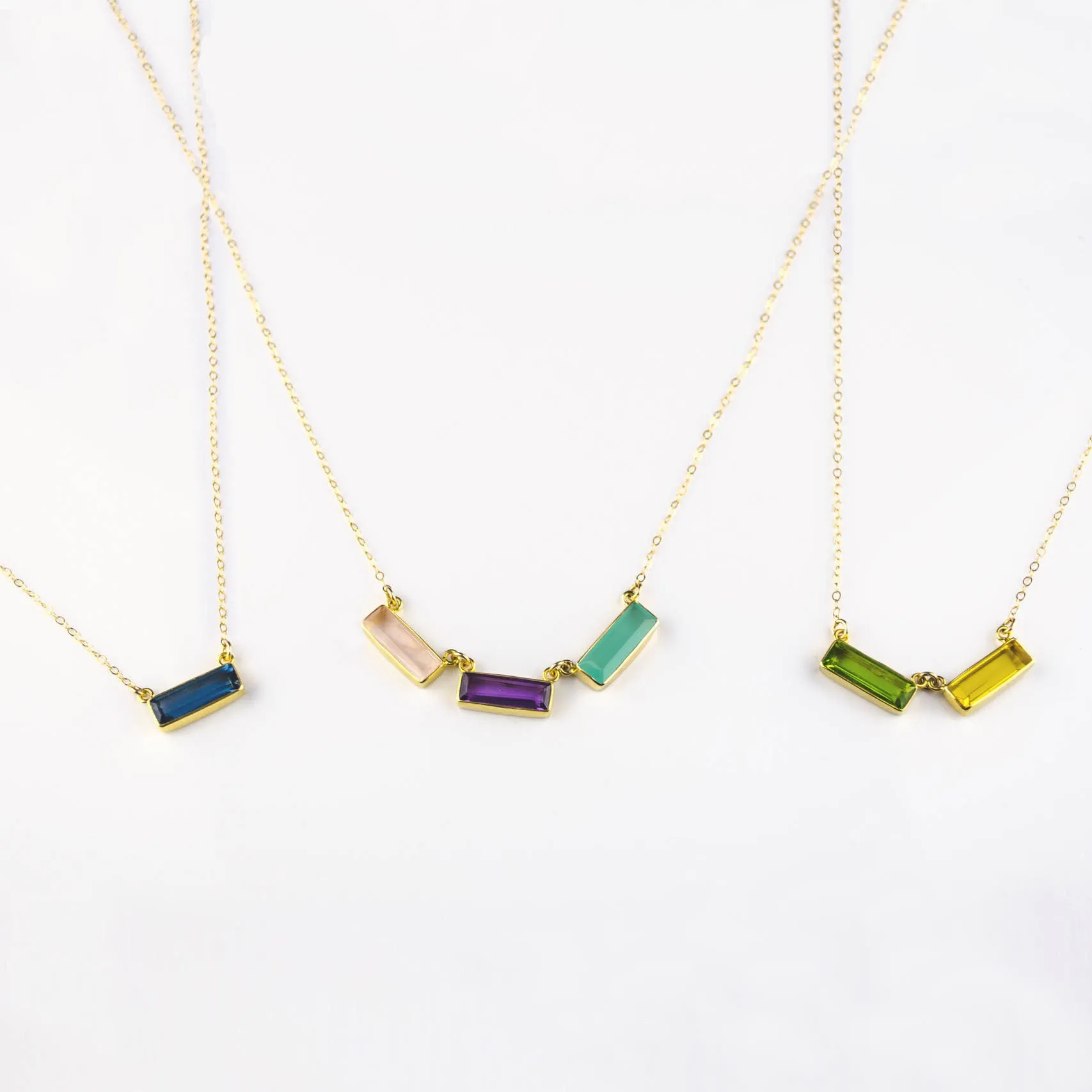 Birthstone Bar Necklace for Mom : Adira Series